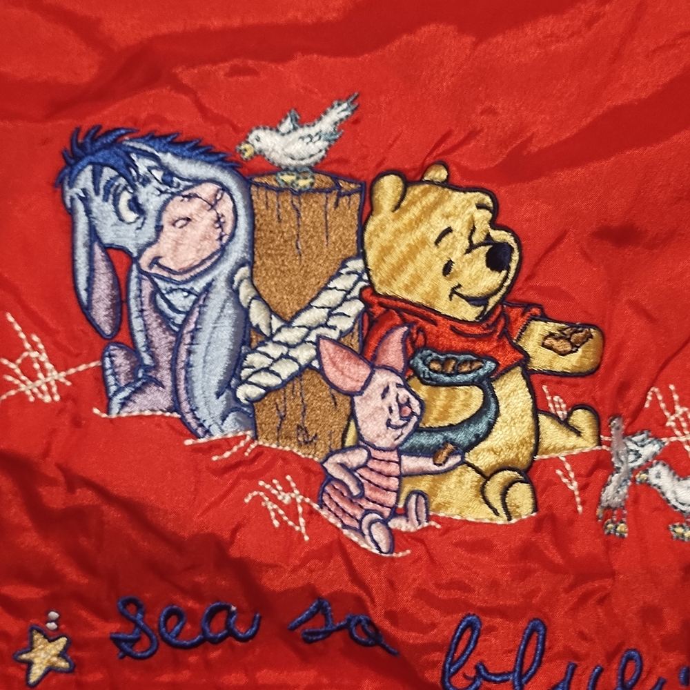 Red Kids Jacket with Embroidered Characters - Picture 3 of 10